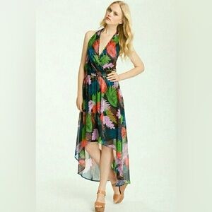 Bellatrix Tropical Print High‎ Low Dress